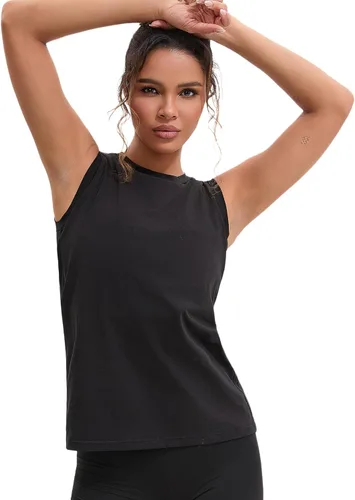 Vista 5 de JARAZIN Camiseta sin mangas para mujer, diseño de Tomboy Transgender FTM, banda elástica integrada, para el pecho largo