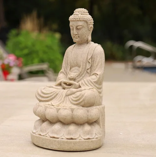 Vista 2 de DharmaObejcts - Estatua de Buda meditando armonía de paz - 9 pulgadas de alto