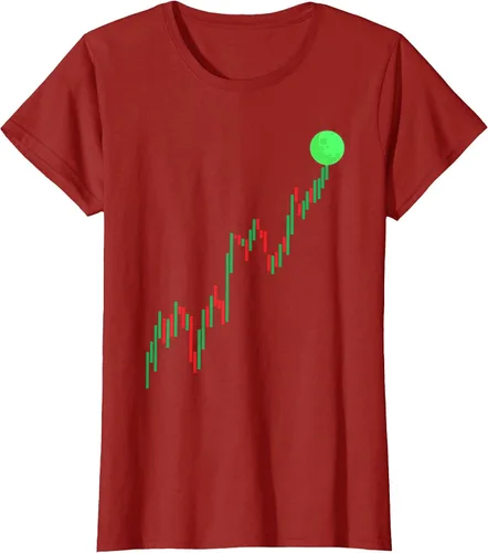 Vista 64 de Cute Stock Trading Design for Men Women Stock Market Trader T-Shirt Asphalt Grey