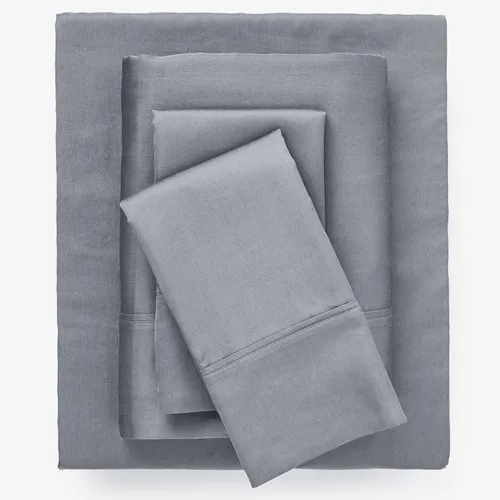 Vista 10 de BrylaneHome Bed Tite - Juego de sábanas de 500 hilos, tamaño matrimonial, color gris
