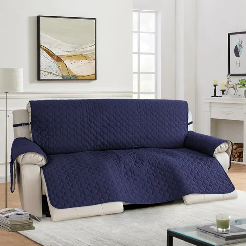 Vista 4 de RBSC Home Fundas de Sofá Impermeables para Perros, Sofá, Sillón de Dos Plazas y Sofás Grandes (Azul Oscuro, 68")