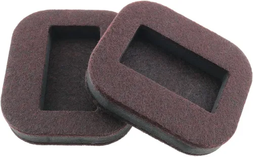 Vista 4 de Tapón de rueda para muebles, 6 uds. Copa de ricino rectangular de fieltro marrón para silla de oficina, tapón para patas de silla, almohadillas