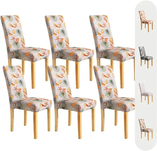 Vista 23 de Secgo - Juego de 2 fundas para sillas de comedor, funda elástica para sillas de comedor, fundas lavables de elastano para sillas de cocina Parsons