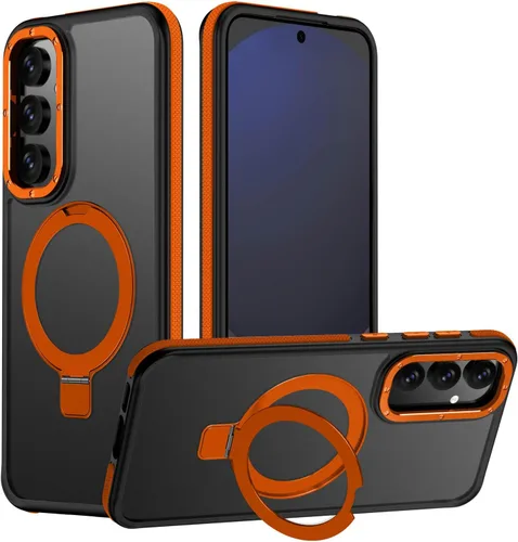 Vista 12 de Funda para Samsung Galaxy S24 Plus, soporte de anillo magnético ajustable [compatible con Magsafe], [protección a prueba de golpes de grado militar]