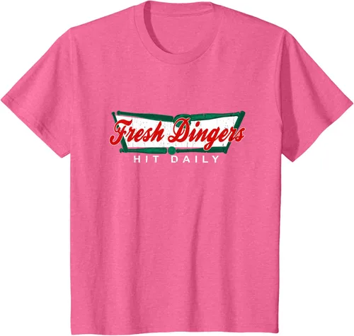 Vista 41 de Camiseta divertida de béisbol y softbol Don't Bunt Hit Fresh Dingers, Negro
