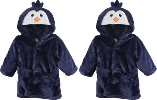 Vista 3 de Luvable Friends - Bata de baño afelpada unisex para bebé Azul