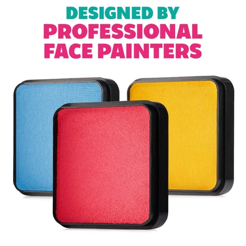 Vista 3 de Kraze FX Recambio de paleta de pintura facial, pintura facial negra (0.35 onzas), hipoalergénica, no tóxica, activada por agua, suministros