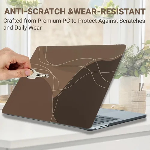 Vista 3 de Funda compatible con MacBook Air de 15 pulgadas M5 M4 M3 M2 2023 Curva de chocolate
