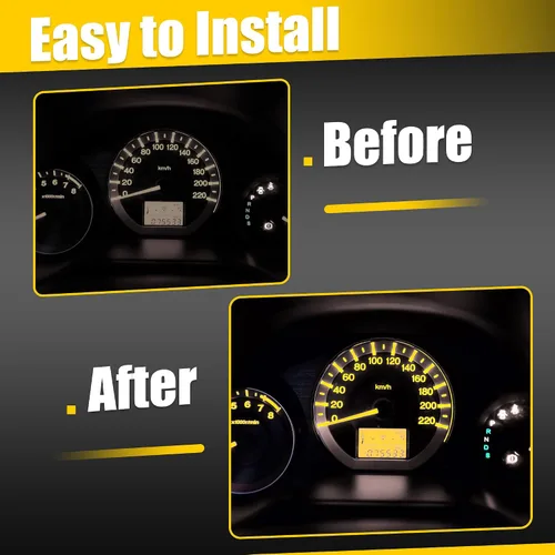 Vista 7 de X AUTOHAUX 5pcs DC 12V 1.2W T5 Dashboard Light Blub Amarillo para Coche Interna con Twist Socket