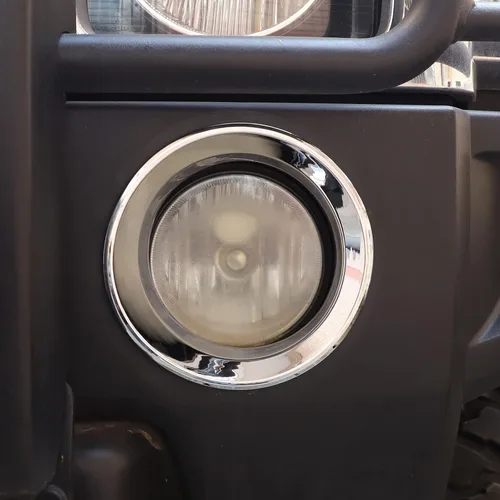 Vista 7 de Anillo de cubierta de lámpara antiniebla delantera para accesorios Hummer H3 2005-2009, protector de marco de lámpara antiniebla, parachoques