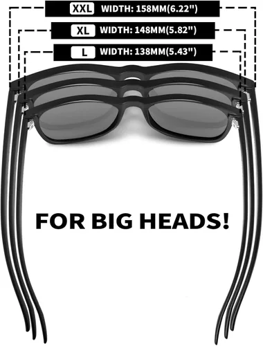 Vista 3 de MAXJULI Gafas de sol polarizadas para hombres y mujeres, lentes de sol rectangulares con protección UV 8806