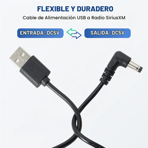 Vista 5 de Anina Cable de alimentación USB de 3.2 pies, conector de cargador de 5 voltios para receptor de radios Sirius XM para SXVD1 (A), XDPIV1, XDPIV2