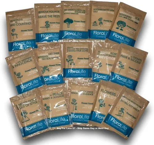 Vista 5 de Cut Flower Food floralife Crystal Clear 200 en polvo paquetes 2,2 lb