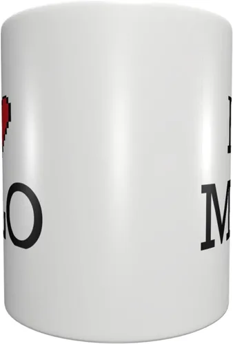 Vista 3 de Taza de café gruesa con texto en inglés "I Love Milo", regalo para mamá