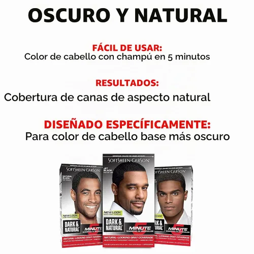 Vista 6 de SoftSheen-Carson Dark & Natural Champú-Tinte para el Cabello de 5 Minutos, Negro Azabache