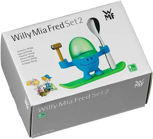 Vista 5 de WMF Mcegg - Vaso para huevo, acero inoxidable, azul, 2 piezas