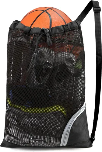 Vista 23 de BeeGreen Gym Bags for Men Women Mesh Drawstring Backpack for Swim Sports Workout Gear Gifts for Swimmers Beach Pool Wrestling Backpack Cinch Bag