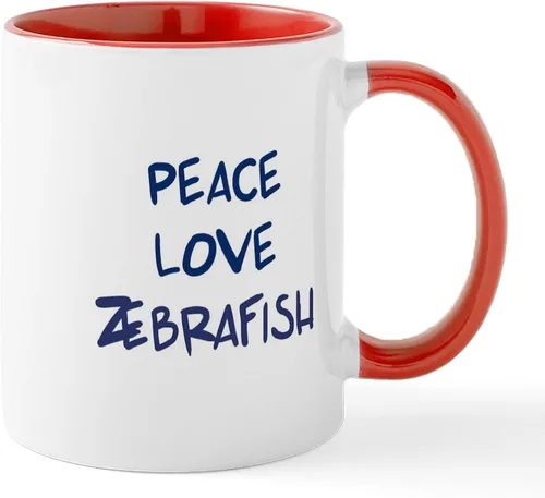 Vista 29 de CafePress I Speak Zebrafish - Taza de café de cerámica, taza de té de 11 onzas