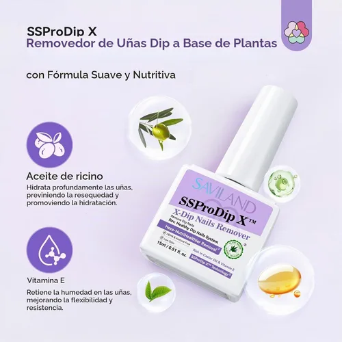 Vista 4 de SAVILAND Kit removedor de polvo de inmersión para manicura suave, sin