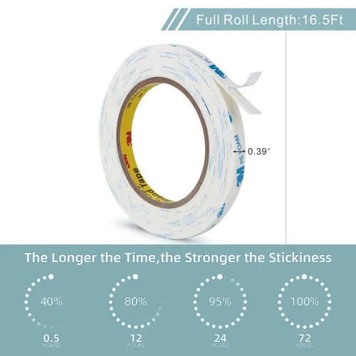 Vista 3 de 3M Cinta de Doble Cara 0.39"×16.5 pies, Cinta de Pared de Doble Cara sin Daño, Cinta de Montaje de Espuma de PE Resistente Extraíble Impermeable