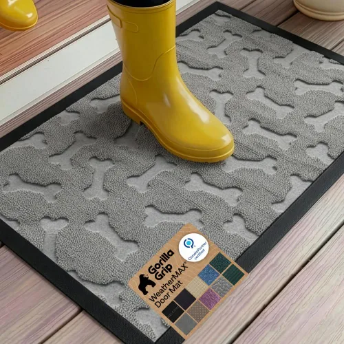 Vista 56 de Gorilla Grip - Tapete WeatherMax todo terreno 100% impermeable, caucho natural, resistente a manchas y decoloración, interior y exterior, fácil