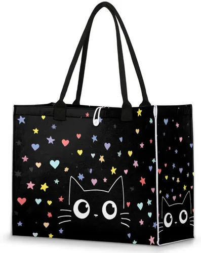 Vista 32 de Pardick Bolsa de mano reutilizable para mujer, bolsa de viaje, trabajo, compras, piscina y playa, A-04, Mediana