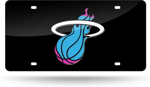 Vista 29 de Rico Industries Placa de matrícula metálica con incrustaciones láser de la NBA