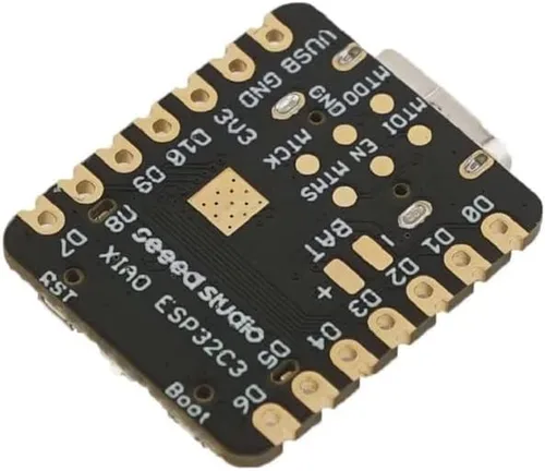 Vista 4 de Seeed Studio XIAO ESP32C3 - Pequeña placa MCU con Wi-Fi y BLE para escenarios de control de IoT. Microcontrolador con carga de batería, eficiencia