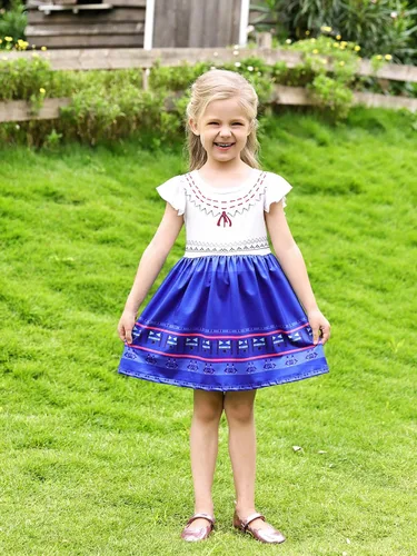 Vista 6 de COTRIO Disfraz de princesa para niñas con bolsa, disfraz de Halloween para niños, trajes de cumpleaños, vestidos de fiesta, ropa de juego de rol
