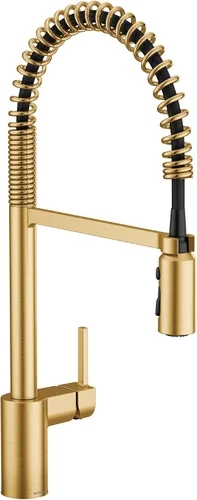 Vista 18 de Moen Align 5923BLS Grifo de cocina desplegable con resorte de una sola manija de acero inoxidable con aerosol desplegable y Power Boost, grifo
