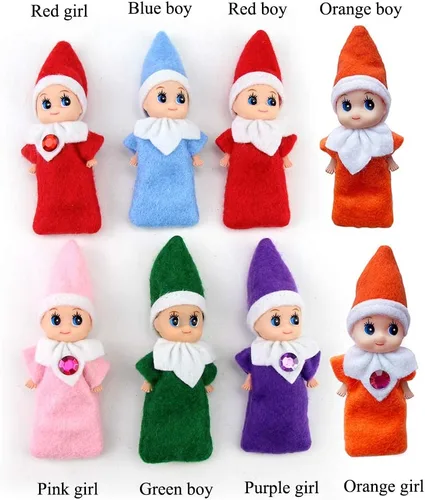 Vista 3 de WULEEUPER - Muñeca pequeña de elfo, diseño de elfos de Navidad. Regalos de decoración de Navidad