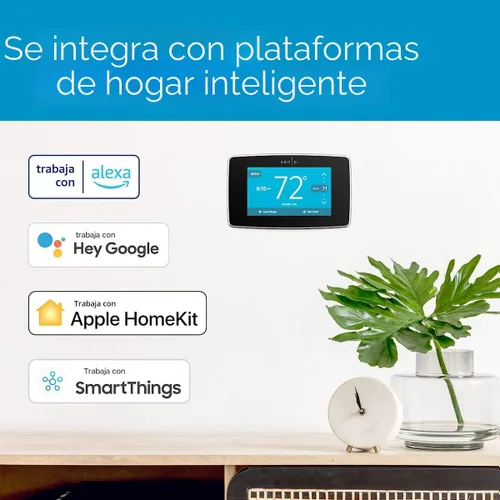 Vista 7 de Emerson Sensi Touch - Termostato inteligente Wi-Fi con pantalla táctil a color, funciona con Alexa, certificado Energy Star, requiere cable C, ST75