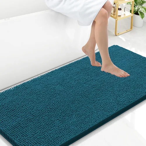 Vista 154 de Arotive Alfombras de baño de felpilla extrasuaves y absorbentes, de 24 x 16 pulgadas, lavables a máquina, parte trasera de goma antideslizante