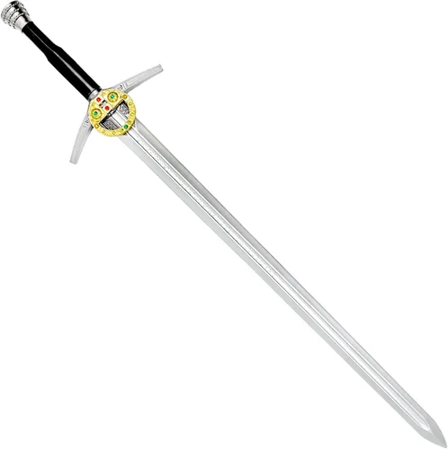 Vista 34 de Espada larga de caza de brujo de espuma medieval de 41 pulgadas para cosplay LARP disfraz Halloween