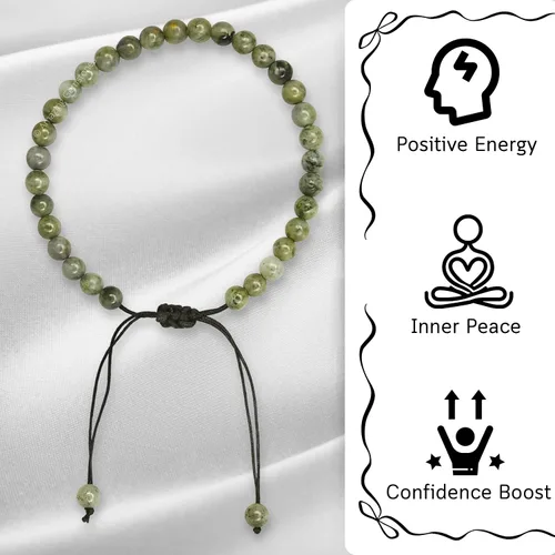 Vista 84 de Amazing Gemstone Crystal Anklet Ankle Bracelets for Women - Waterproof Beaded Healing Crystal Anklets, Plus Size Chakra Gemstone Bead Anklet