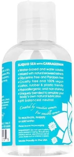 Vista 2 de Sliquid Lubricante de carragenina marina 4.2oz