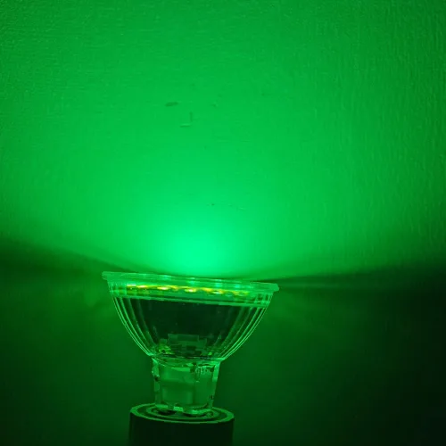 Vista 3 de 12V bajo voltaje MR16 GU5.3 Base LED 4W Bombilla verde equivalente a 20W 35W Luz halógena para iluminación de pista de inundación de paisaje al aire