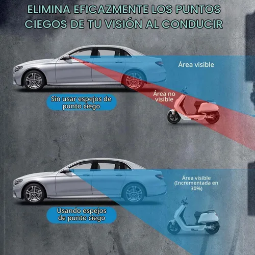 Vista 5 de OBTANIM Paquete de 2 espejos de punto ciego de 2 pulgadas de ángulo ajustable HD de vidrio redondo de visión trasera para automóvil, accesorios