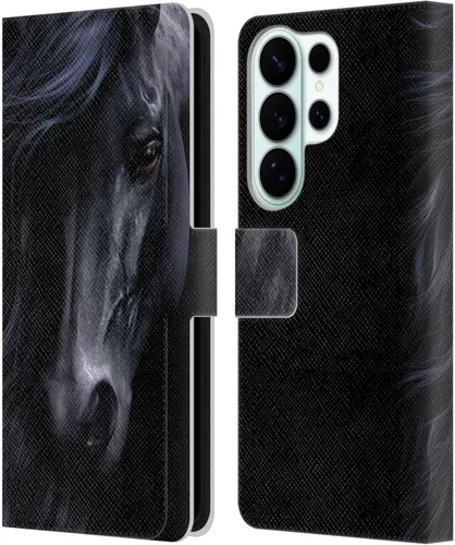 Vista 187 de Head Case Designs Officially Licensed Laurie Prindle A Morgan Christmas Western Stallion Leather Wallet Case Compatible with Samsung Galaxy A07 4G