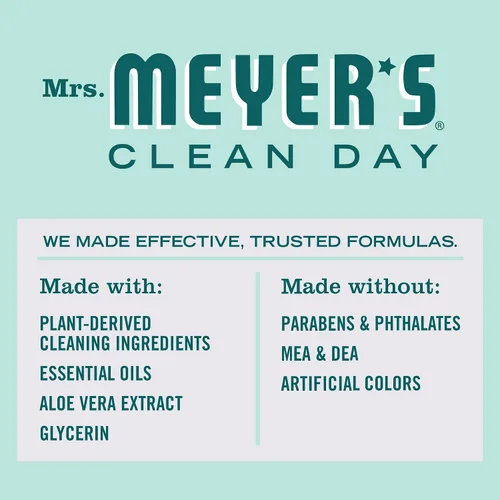 Vista 4 de MRS. MEYER'S CLEAN DAY - Jabón líquido para platos, fórmula biodegradable, edición limitada, menta, 16 onzas líquidas, paquete de 6