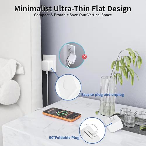 Vista 4 de Paquete de 2 cargadores rápidos para iPhone 17/16/15, adaptador dinámico Apple USB C de 40W con cable tejido de carga rápida tipo C-C de 60W máximo