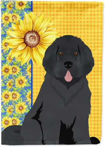 Vista 35 de Caroline's Treasures WDK5313GF Bandera de jardín con diseño de girasoles de verano, color negro y tostado, Airedale Terrier para buzón, bandera