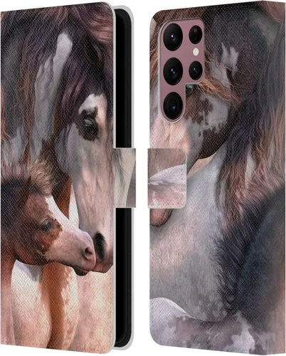 Vista 397 de Head Case Designs Officially Licensed Laurie Prindle A Morgan Christmas Western Stallion Leather Wallet Case Compatible with Samsung Galaxy A07 4G