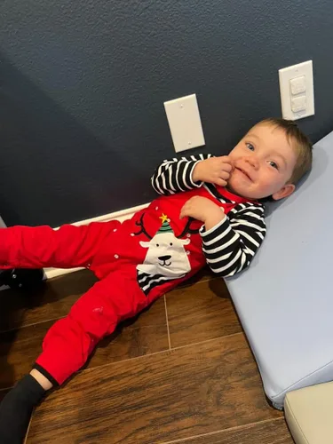Vista 3 de VINUOKER Ropa de Navidad para bebé, conjuntos de ropa de Navidad para Año Nuevo, 3 piezas, conjuntos de ropa infantil