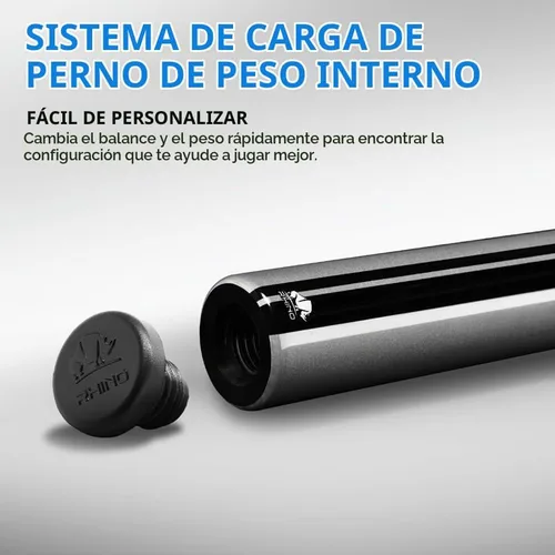 Vista 6 de RHINO Nebula 2 Low Deflection Carbon Pool Cue - Sport Wrap Gris-Carbón