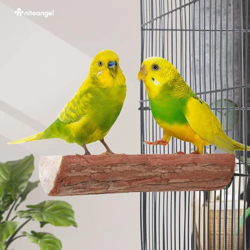Vista 6 de Niteangel Percha de jaula para loros, plataforma de madera para pájaros (paquete de 1)
