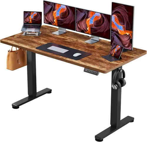 Vista 27 de ErGear - Escritorio eléctrico de pie de altura ajustable, escritorio para estar sentado o de pie de 31.5 x 18.9 pulgadas, escritorio de computadora