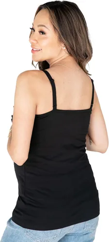 Vista 4 de Kindred Bravely Camiseta sin mangas de algodón orgánico para maternidad y lactancia, paquete de 2