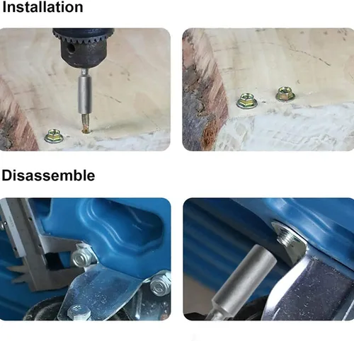 Vista 6 de Auniwaig 1/4" de cambio rápido 0.31" tuerca destornillador hexagonal broca ranurada broca herramienta 3.15" longitud 1pcs