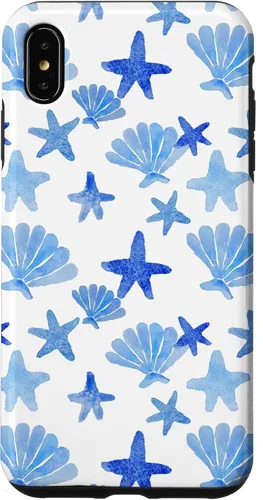 Vista 11 de Funda para iPhone 16 Coastal Nieta Azul Preppy Shells Estrellas de mar Océano Lindo Caso